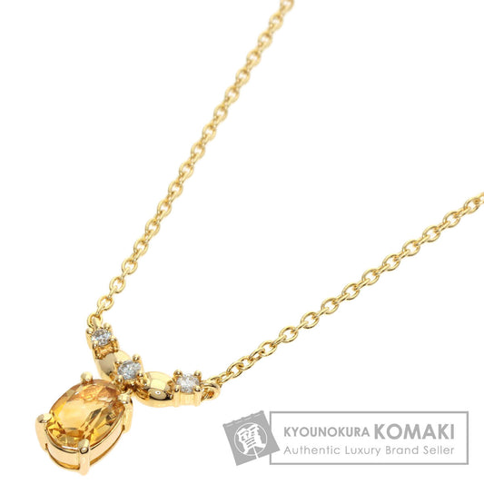 TASAKI Citrin Diamond Necklace K18 Yellow Gold Ladies [Used]