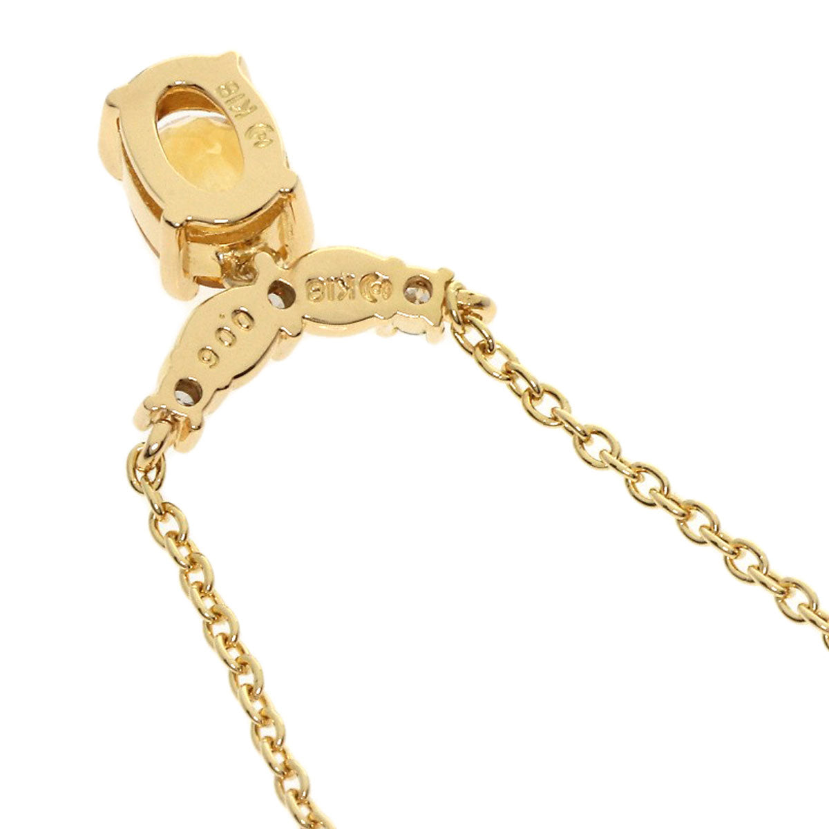 TASAKI Citrin Diamond Necklace K18 Yellow Gold Ladies [Used]