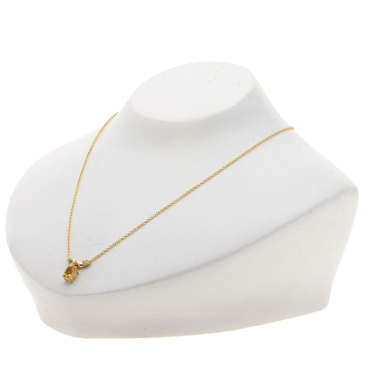 TASAKI Citrin Diamond Necklace K18 Yellow Gold Ladies [Used]