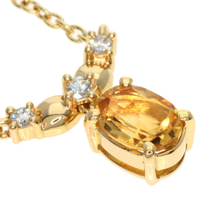 TASAKI Citrin Diamond Necklace K18 Yellow Gold Ladies [Used]