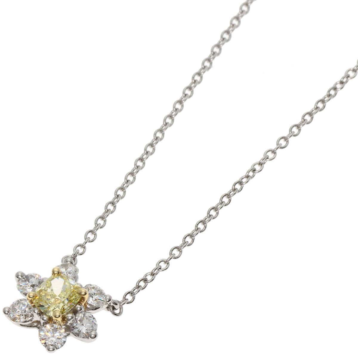 TIFFANY&Co. Butter Cup YellowDiamond Necklace Platinum PT950 Ladies [Used]