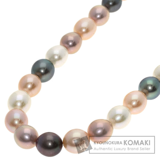 MIKIMOTO Multicolor Freshwater Pearl Pearl Necklace K18 Yellow Gold Ladies [Used]