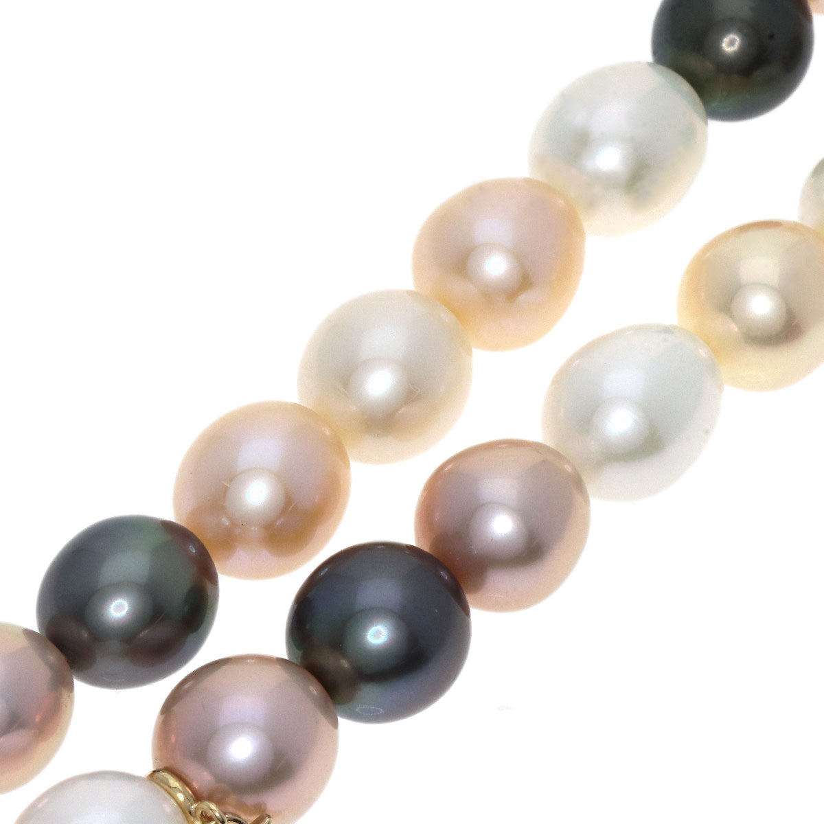 MIKIMOTO Multicolor Freshwater Pearl Pearl Necklace K18 Yellow Gold Ladies [Used]
