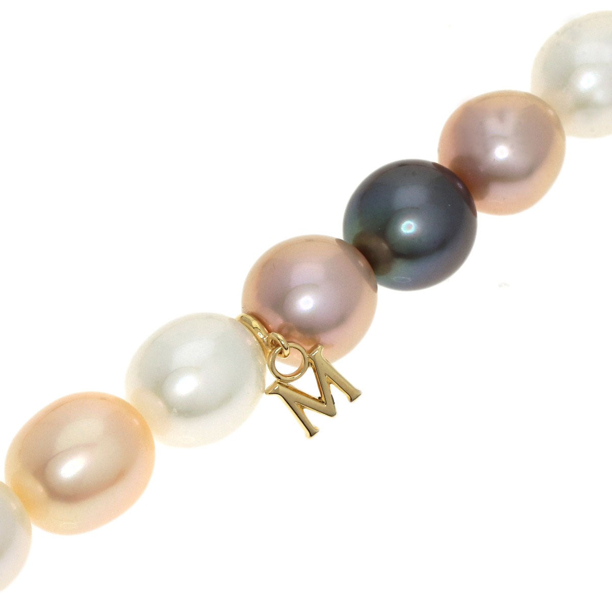 MIKIMOTO Multicolor Freshwater Pearl Pearl Necklace K18 Yellow Gold Ladies [Used]