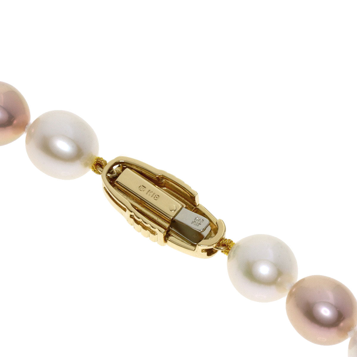 MIKIMOTO Multicolor Freshwater Pearl Pearl Necklace K18 Yellow Gold Ladies [Used]