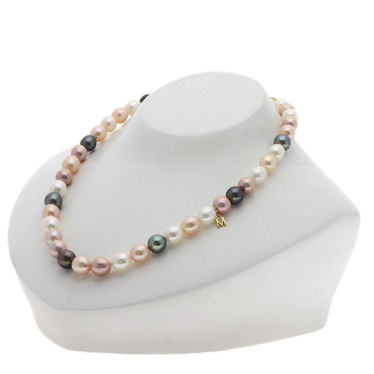 MIKIMOTO Multicolor Freshwater Pearl Pearl Necklace K18 Yellow Gold Ladies [Used]