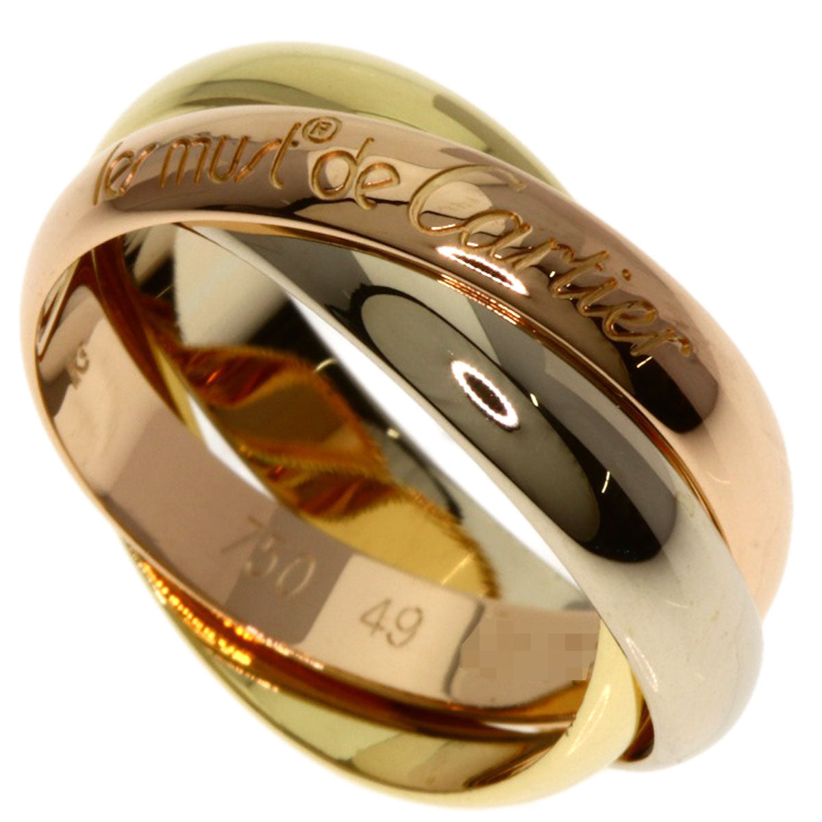 CARTIER Trinity #49 Ring K18 Yellow Gold K18 White GoldLadies [Used]