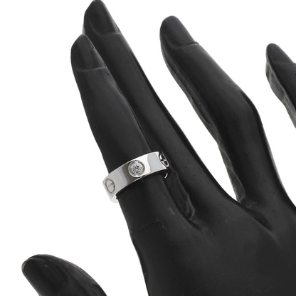 CARTIER love ring half Diamond #46 Ring K18 White Gold Ladies [Used]