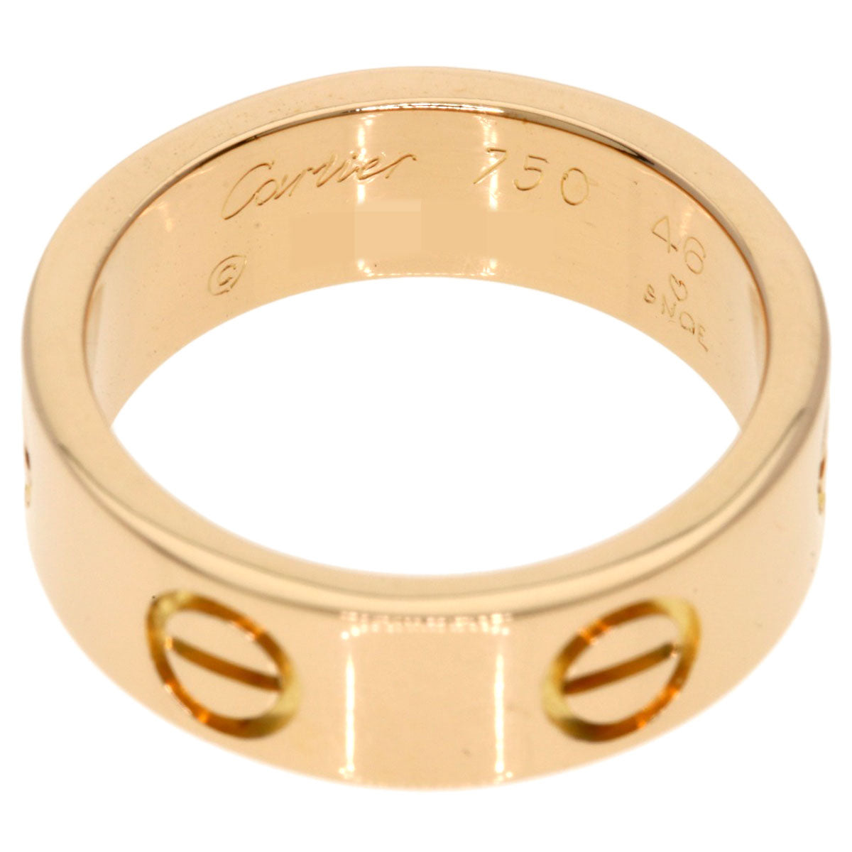 CARTIER love ring #46 Ring K18 Pink Gold Ladies [Used]