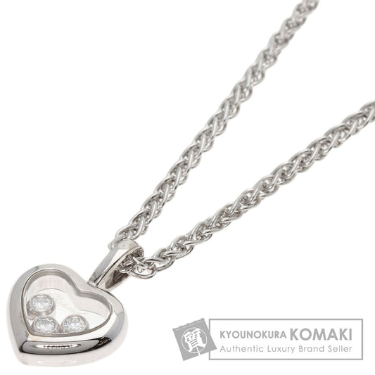 Chopard Happy diamond heart Necklace K18 White Gold Ladies [Used]