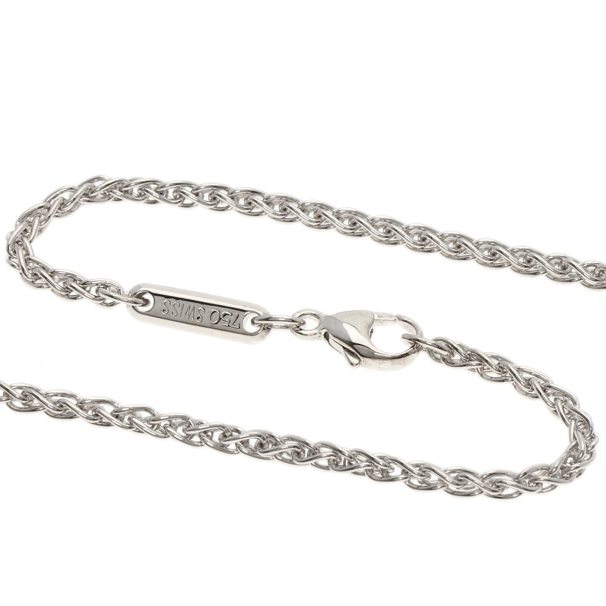 Chopard Happy diamond heart Necklace K18 White Gold Ladies [Used]