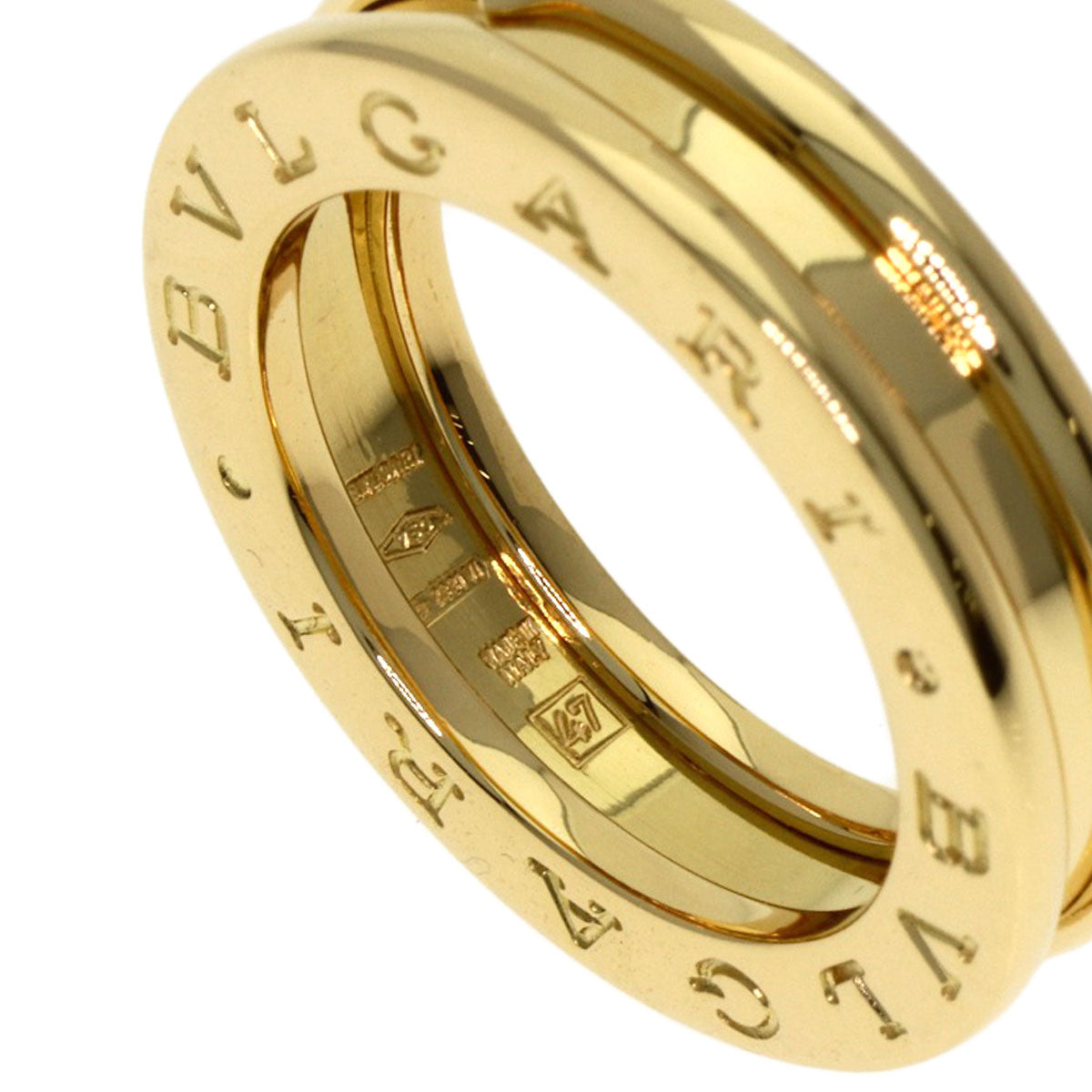 BVLGARI B.zero1 1 Band #47 Ring K18 Yellow Gold Ladies [Used]