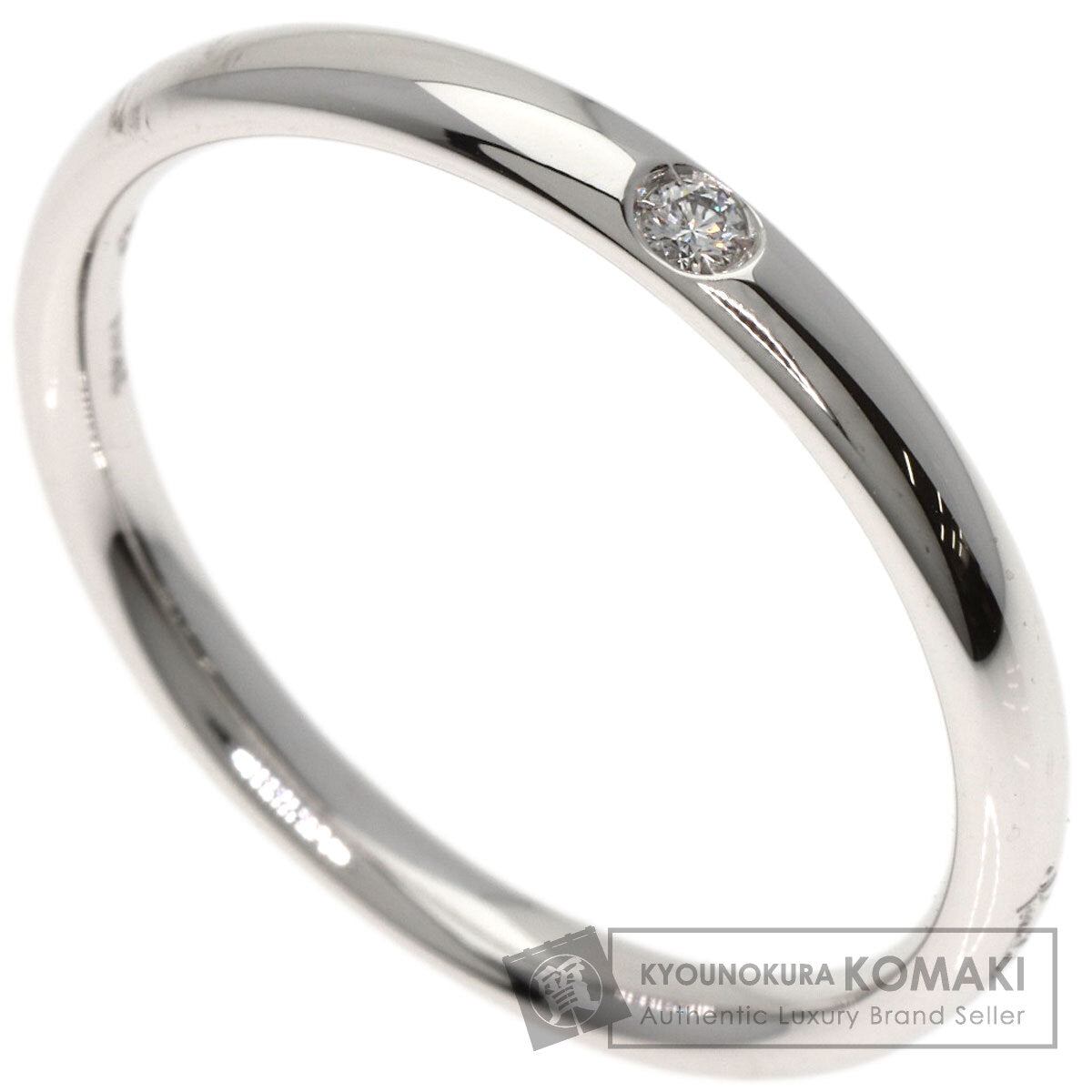 Pomellato 1P Diamond Wedding Band Ring K18 White Gold Ladies [Used]