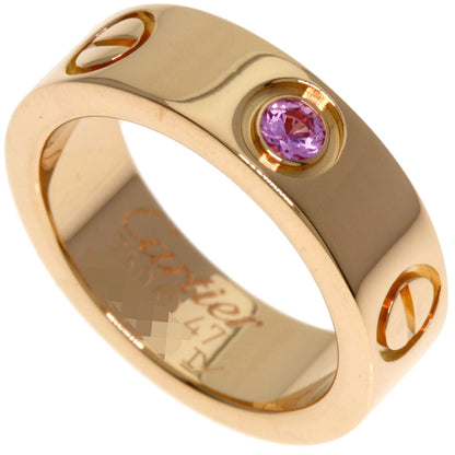 CARTIER Love ring 1P sapphire #47 Ring K18 Pink Gold Ladies [Used]