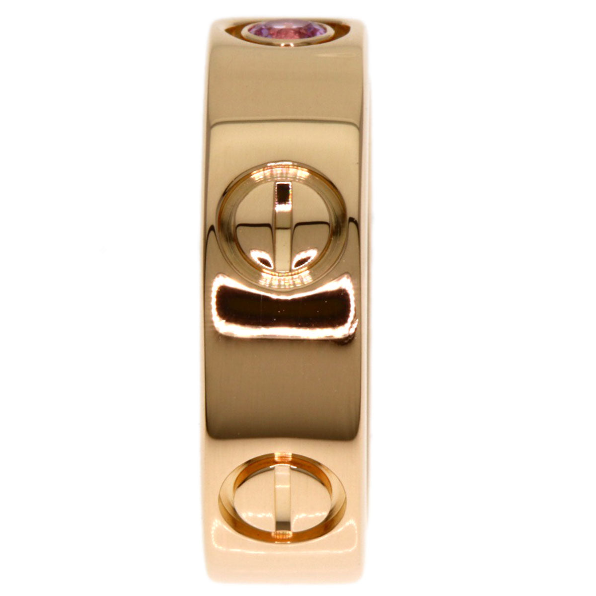 CARTIER Love ring 1P sapphire #47 Ring K18 Pink Gold Ladies [Used]