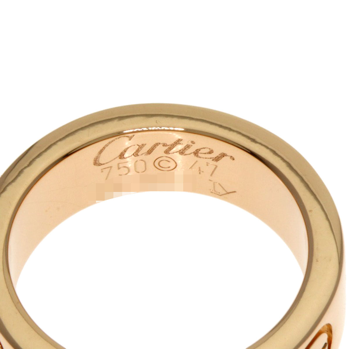 CARTIER Love ring 1P sapphire #47 Ring K18 Pink Gold Ladies [Used]