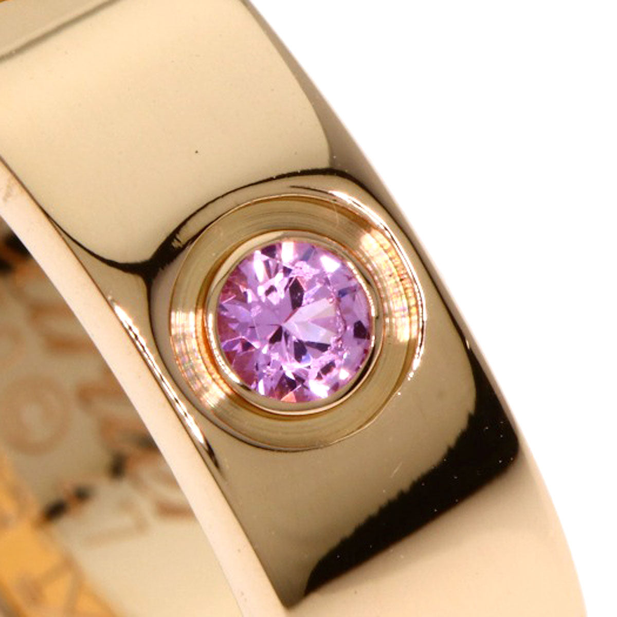 CARTIER Love ring 1P sapphire #47 Ring K18 Pink Gold Ladies [Used]