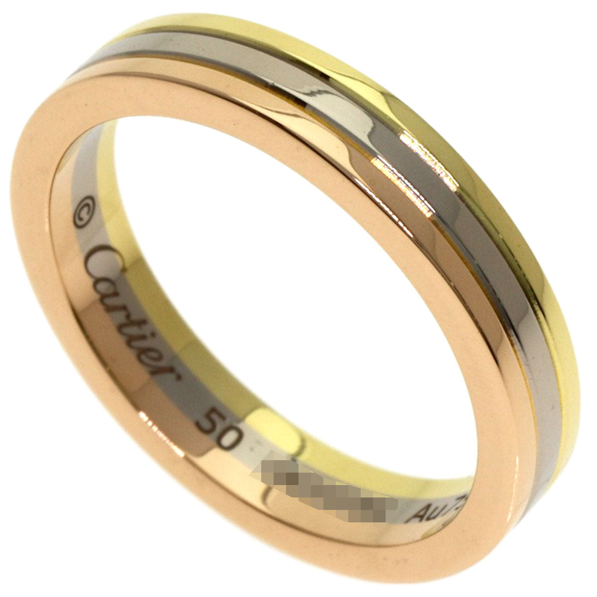CARTIER Three color # 50 Ring K18 Yellow Gold K18 White GoldLadies [Used]