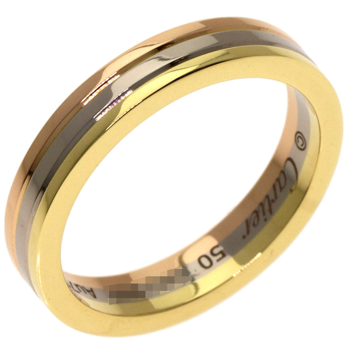 CARTIER Three color # 50 Ring K18 Yellow Gold K18 White GoldLadies [Used]