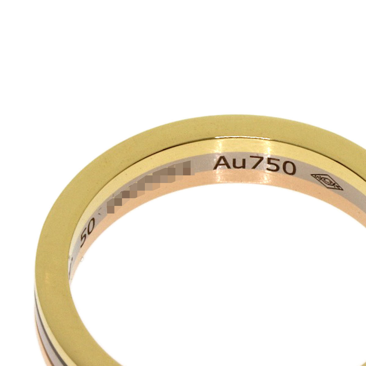 CARTIER Three color # 50 Ring K18 Yellow Gold K18 White GoldLadies [Used]