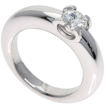 CARTIER C de Cartier Solitaire #48 Ring K18 White Gold Ladies [Used]