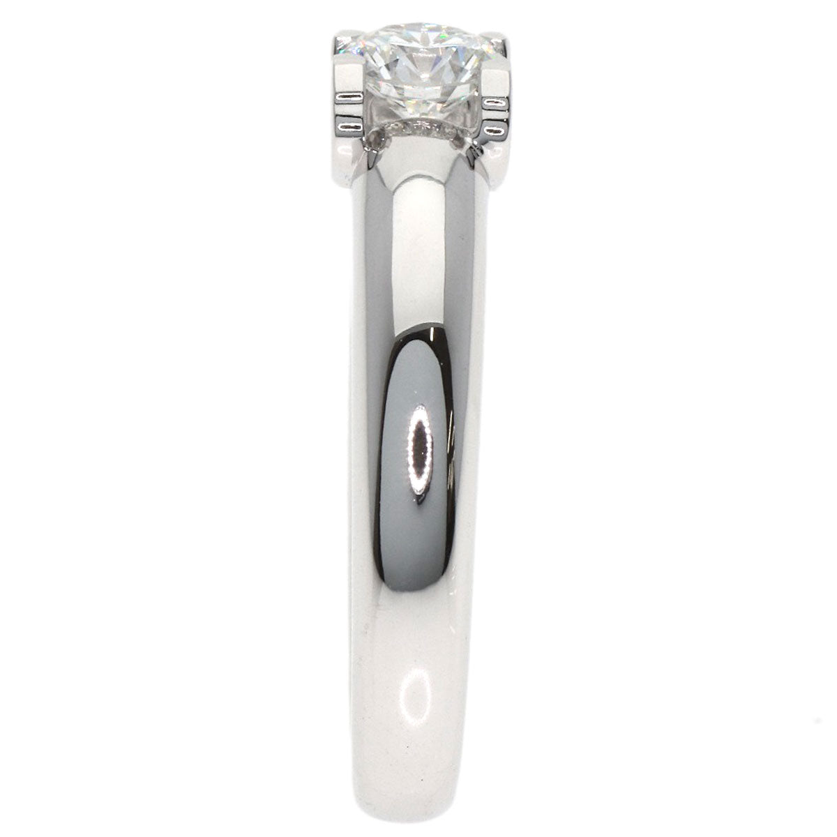 CARTIER C de Cartier Solitaire #48 Ring K18 White Gold Ladies [Used]