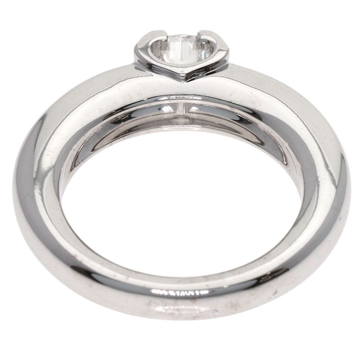 CARTIER C de Cartier Solitaire #48 Ring K18 White Gold Ladies [Used]