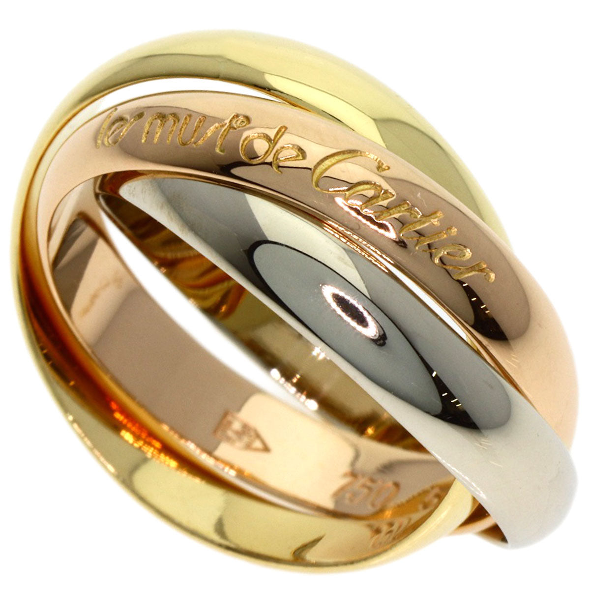 CARTIER Trinity #51 Ring K18 Yellow Gold 18K Pink GoldLadies [Used]