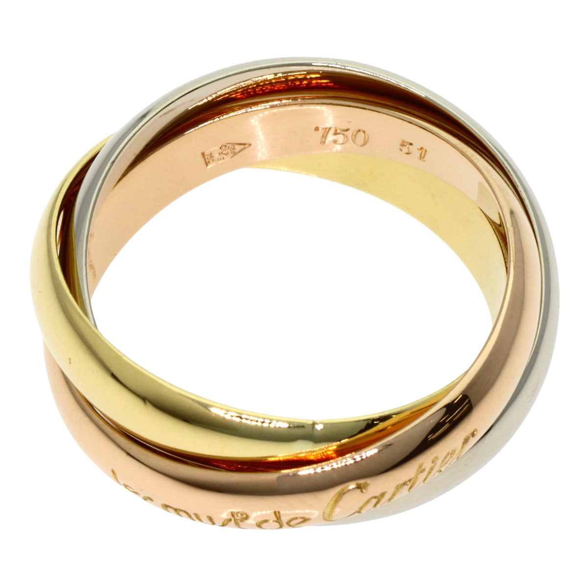 CARTIER Trinity #51 Ring K18 Yellow Gold 18K Pink GoldLadies [Used]