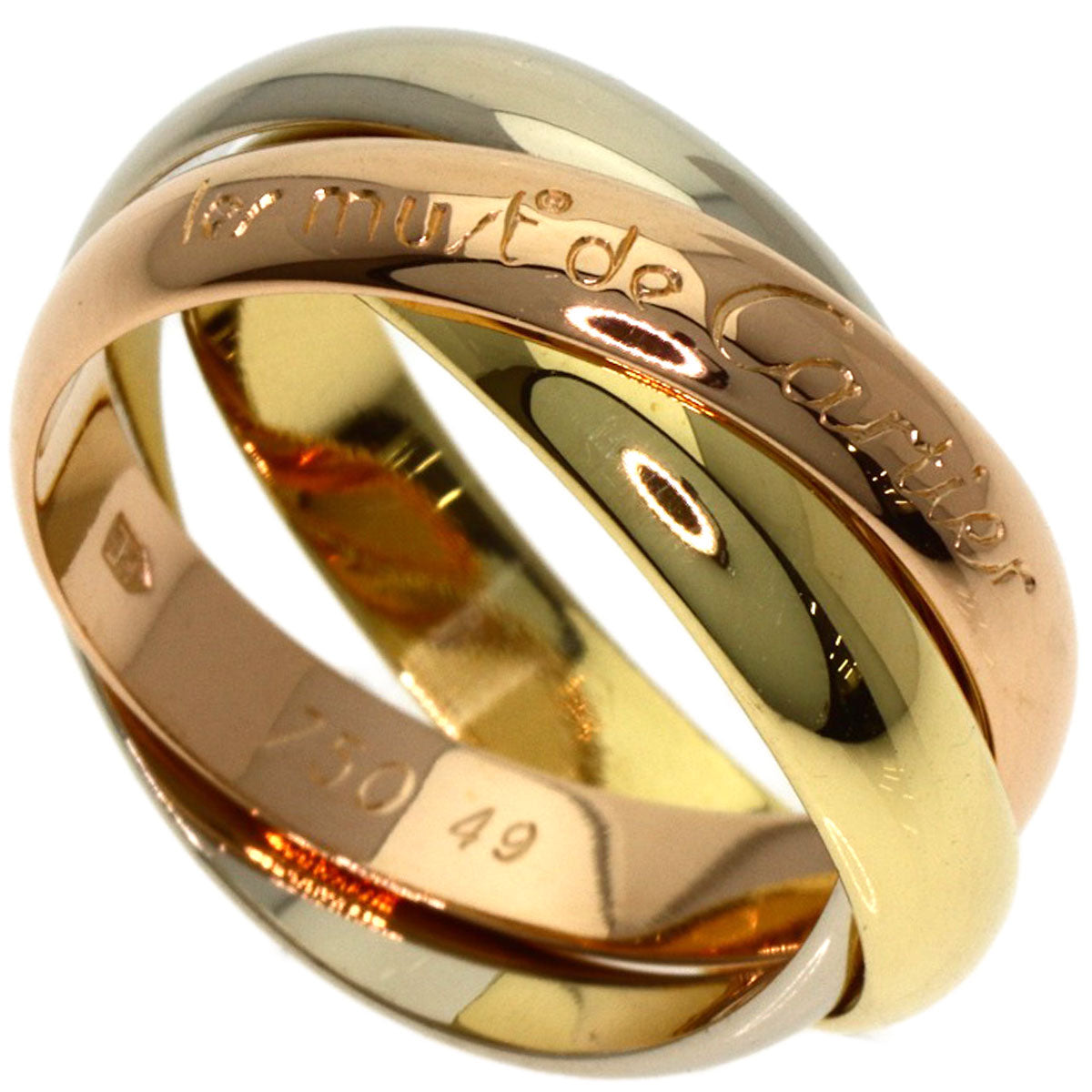 CARTIER Trinity #49 Ring K18 Yellow Gold K18 White GoldLadies [Used]