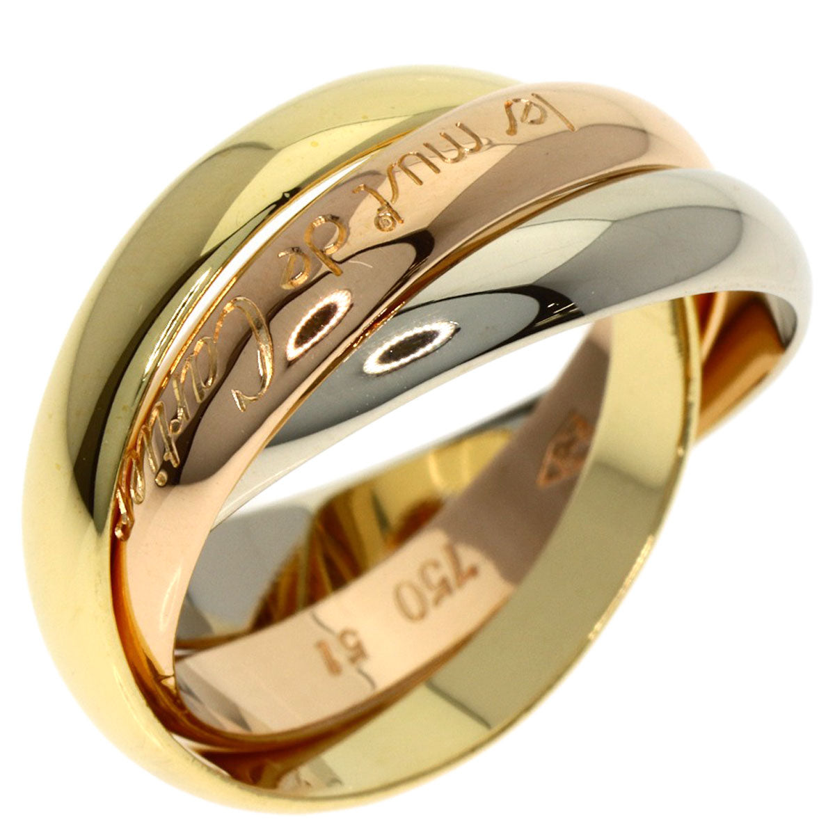 CARTIER Trinity #51 Ring K18 Yellow Gold 18K Pink GoldLadies [Used]