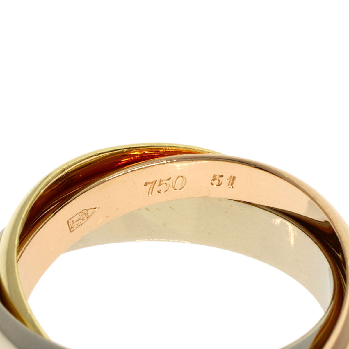 CARTIER Trinity #51 Ring K18 Yellow Gold 18K Pink GoldLadies [Used]