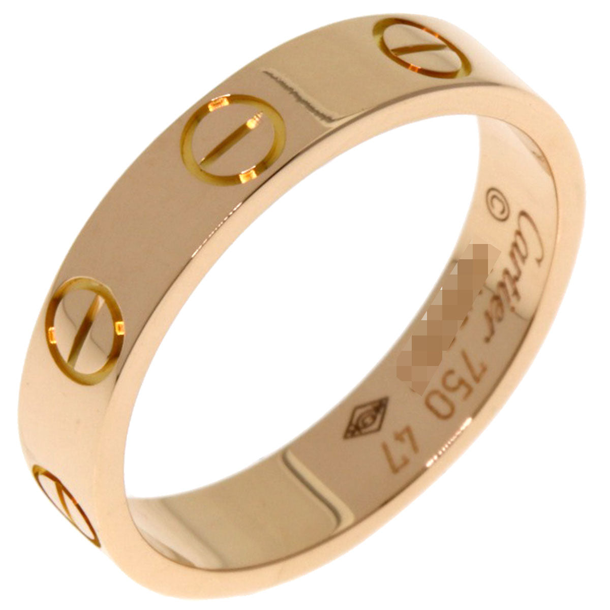 CARTIER mini love ring #47 Ring K18 Pink Gold Ladies [Used]