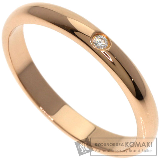 CARTIER Classic Band 1P Diamond #49 Ring K18 Pink Gold Ladies [Used]