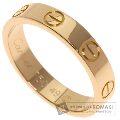 CARTIER mini love ring #49 Ring K18 Pink Gold Ladies [Used]