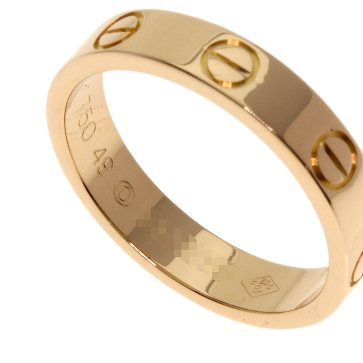 CARTIER mini love ring #49 Ring K18 Pink Gold Ladies [Used]