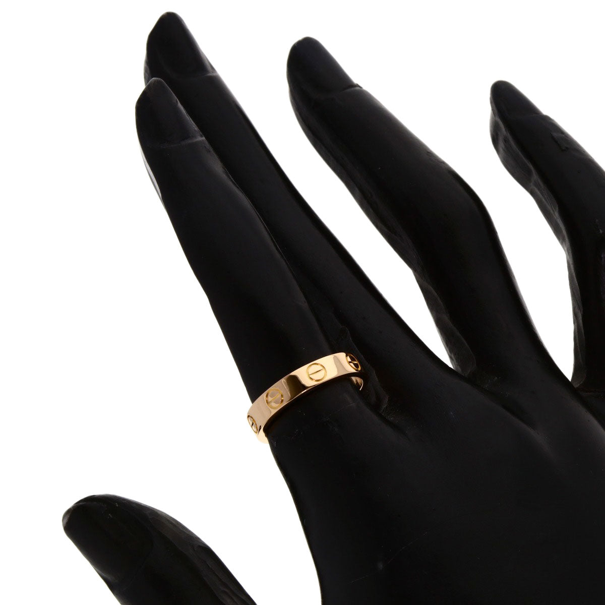 CARTIER mini love ring #49 Ring K18 Pink Gold Ladies [Used]