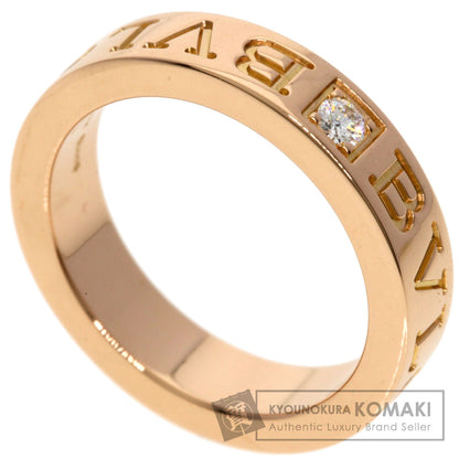 BVLGARI Double logo 1P Diamond Ring K18 Pink Gold Ladies [Used]