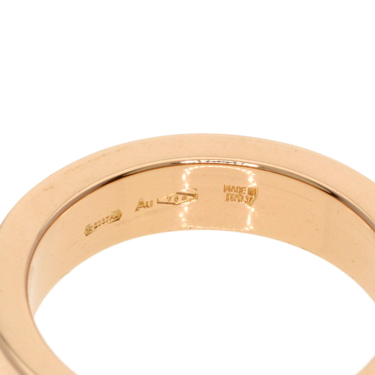 BVLGARI Double logo 1P Diamond Ring K18 Pink Gold Ladies [Used]