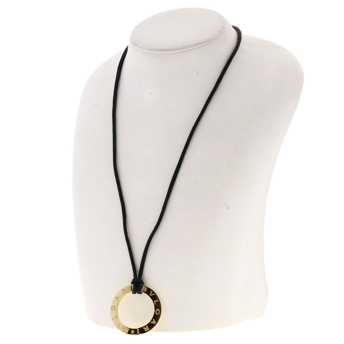 BVLGARI Logo circle Necklace K18 Yellow Gold Ladies [Used]
