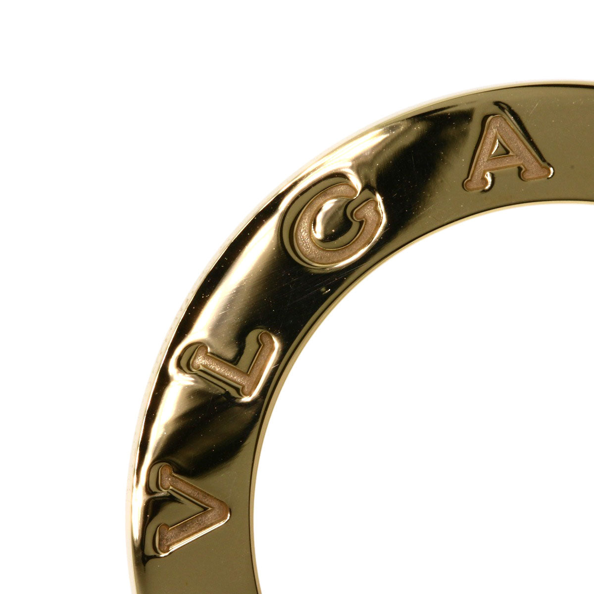 BVLGARI Logo circle Necklace K18 Yellow Gold Ladies [Used]