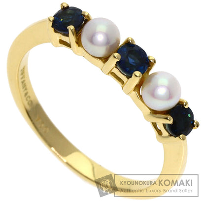 TIFFANY&Co. Baby Pearl Sapphire Ring K18 Yellow Gold Ladies [Used]