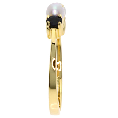 TIFFANY&Co. Baby Pearl Sapphire Ring K18 Yellow Gold Ladies [Used]