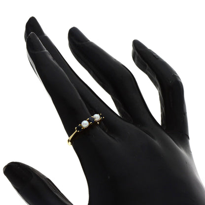 TIFFANY&Co. Baby Pearl Sapphire Ring K18 Yellow Gold Ladies [Used]