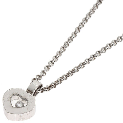 Chopard Heart 1P Happy diamond Necklace K18 White Gold Ladies [Used]