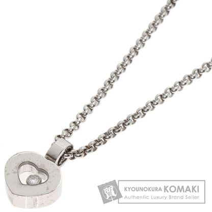 Chopard Heart 1P Happy diamond Necklace K18 White Gold Ladies [Used]