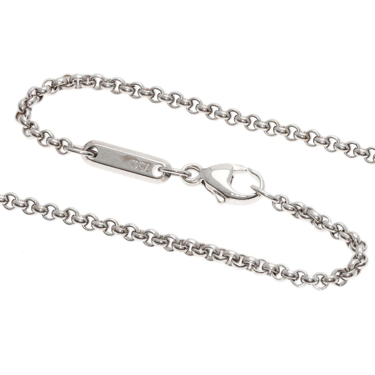 Chopard Heart 1P Happy diamond Necklace K18 White Gold Ladies [Used]