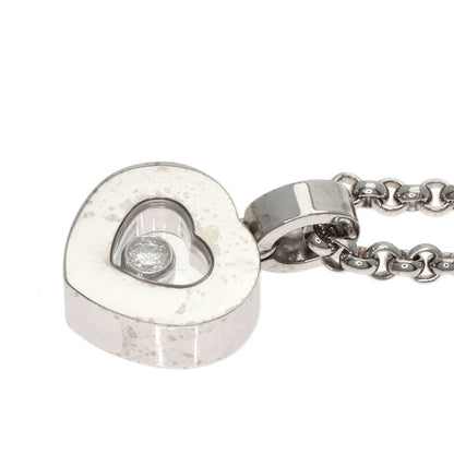 Chopard Heart 1P Happy diamond Necklace K18 White Gold Ladies [Used]