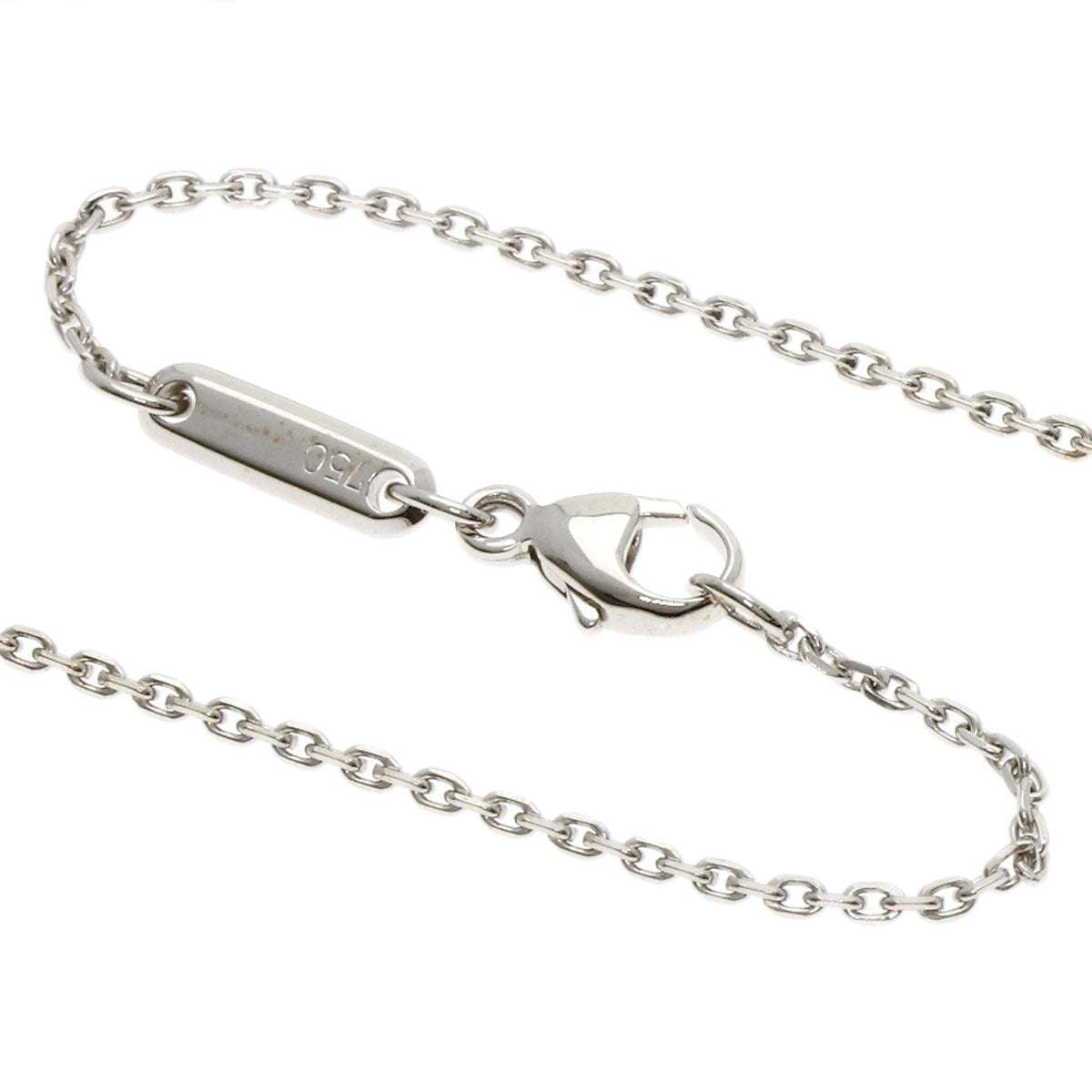 Chopard So Happy Diamond Heart Crystal Necklace K18 White Gold Ladies [Used]