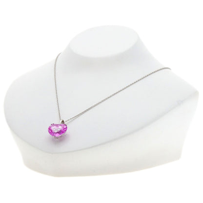 Chopard So Happy Diamond Heart Crystal Necklace K18 White Gold Ladies [Used]